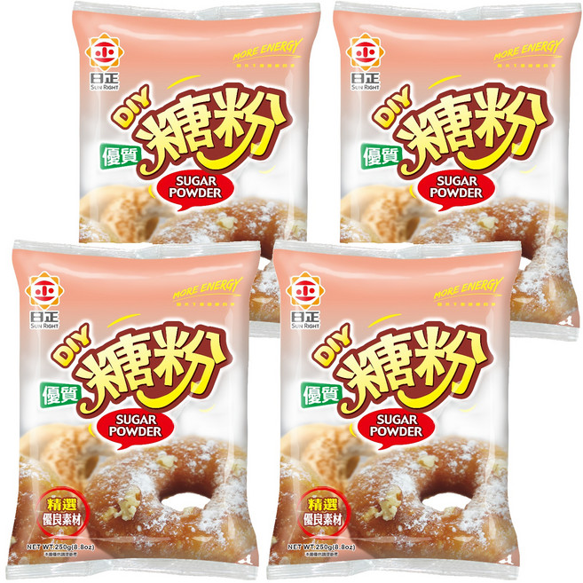 日正食品 優質糖粉, 250g, 4包