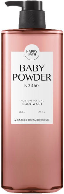 해피바스 모이스처 퍼퓸 바디워시 베이비파우더향, 760g, 1개