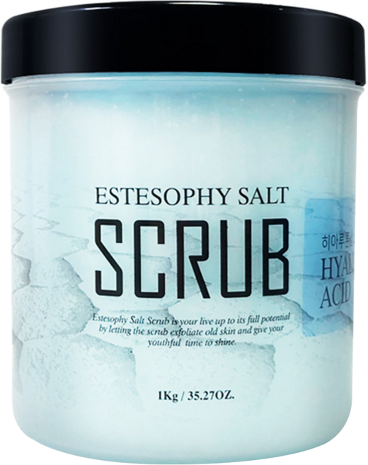 ESTESOPHY 身體去角質沐浴鹽 玻尿酸款, 1kg, 1罐