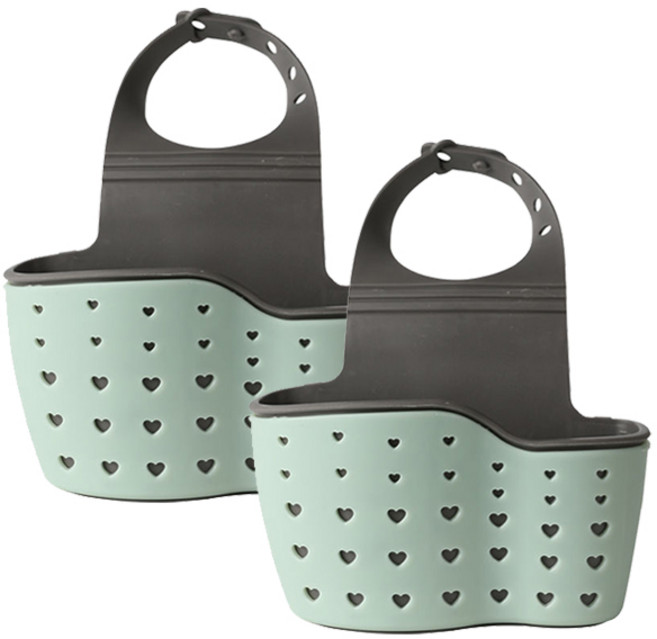 hillo 싱크대 수세미 다용도 수납 걸이, 스카이, 2개