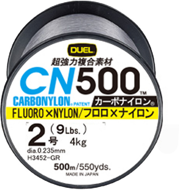 DUEL CN500 CARBONYLON 碳纖尼龍複合線 子線 H3452B 2號 500m 藍色, 1捲