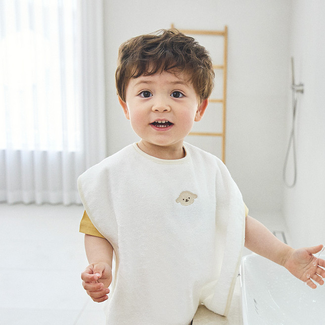 베이비앤아이 유아용 밤부 세안 타올 턱받이