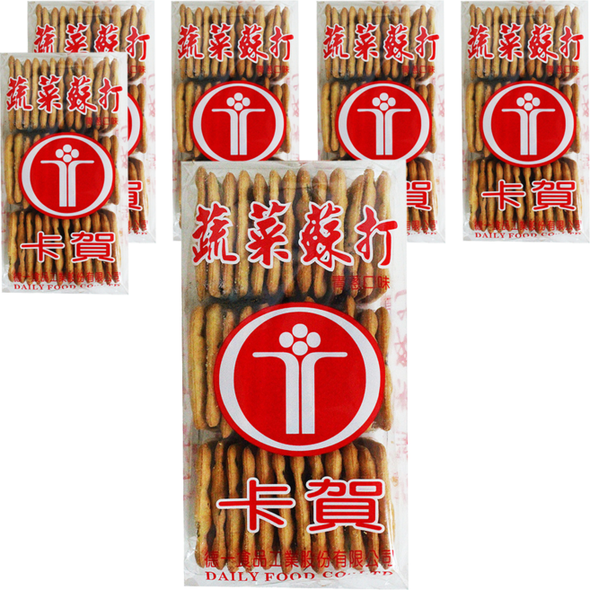 卡賀 蔬菜蘇打餅 青蔥, 140g, 6包