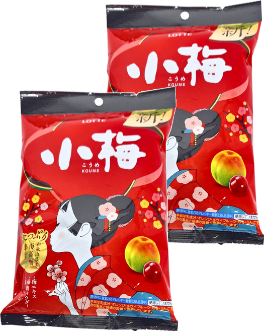 LOTTE 樂天 小梅 梅子風味糖, 56.7g, 2袋