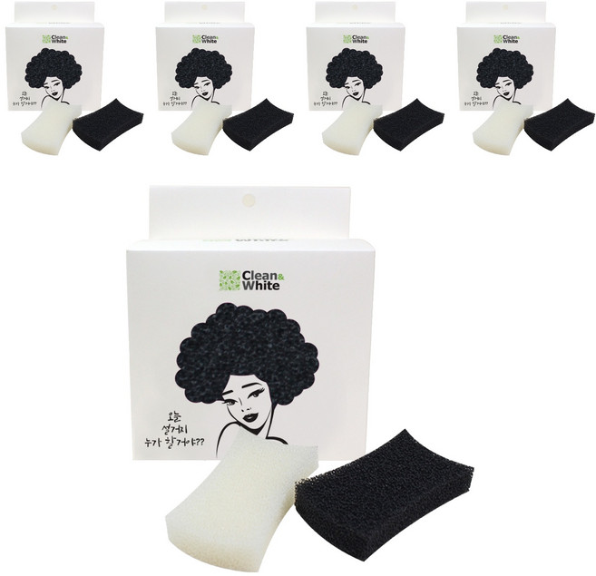 클린앤화이트 구리나노 필터 수세미 세트, 6개, 5세트