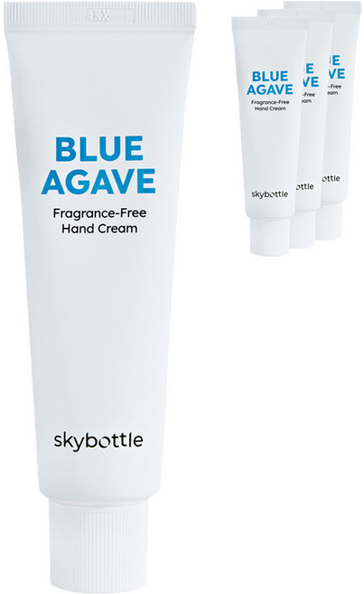 스카이보틀 블루아가베 핸드크림 무향, 4개, 50ml