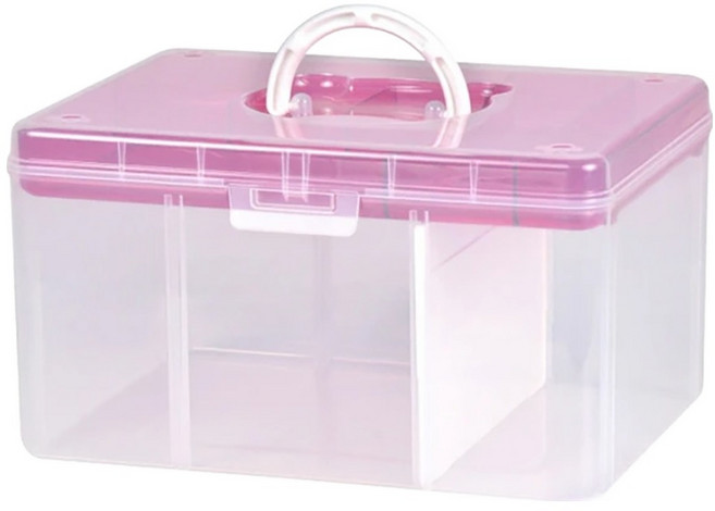 livinbox FUN貝兒加大版手提箱 置物盒 收納盒 PP/PS材質 台灣製造, 顏色隨機, 1個