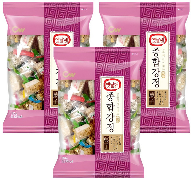 청우식품 옛날애 종합강정, 350g, 3개