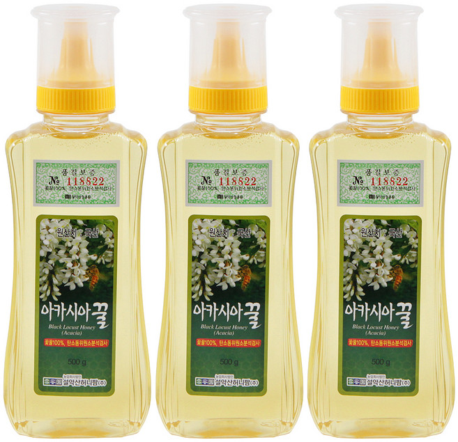 설악산허니팜 아카시아꿀, 500g, 3개
