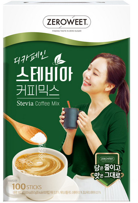 제로윗 디카페인 스테비아 커피믹스, 9g, 100개입, 1개