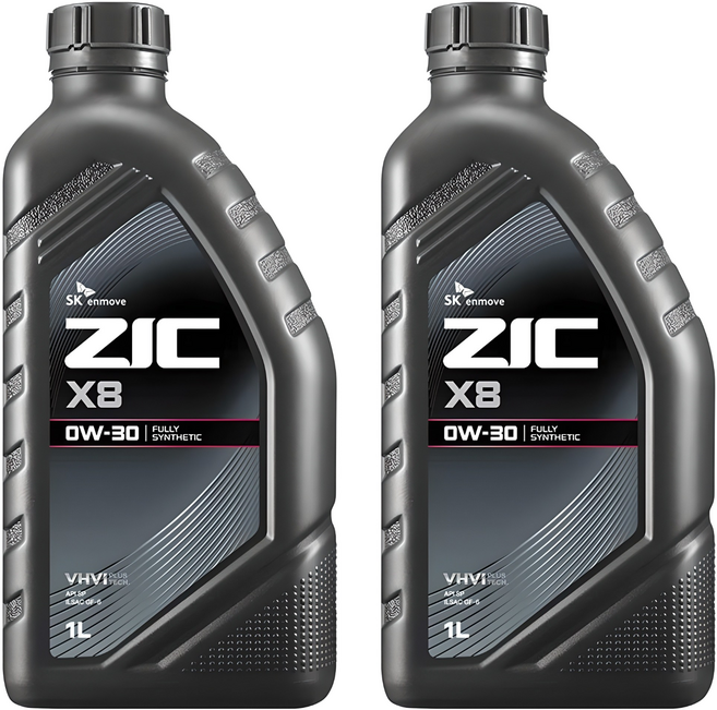 지크 X8 가솔린 엔진오일, 2개, 0w30, 1L