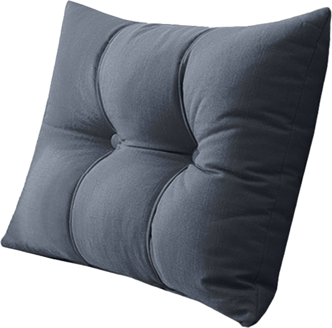 好物良品 單人日式簡約床頭腰背靠枕, 菸灰藍