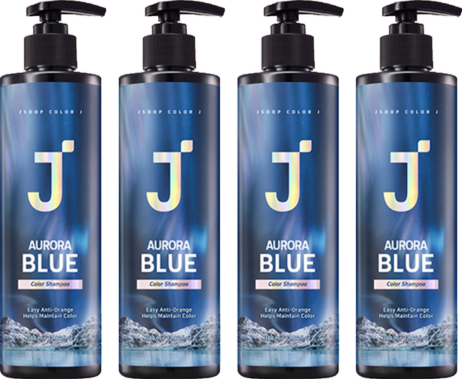 J'SOOP 護色洗髮乳 藍色, 4瓶, 380ml