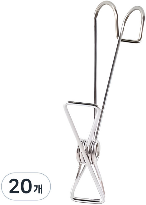 리빙홈디테일 다용도 후크 집게 대형, 20개