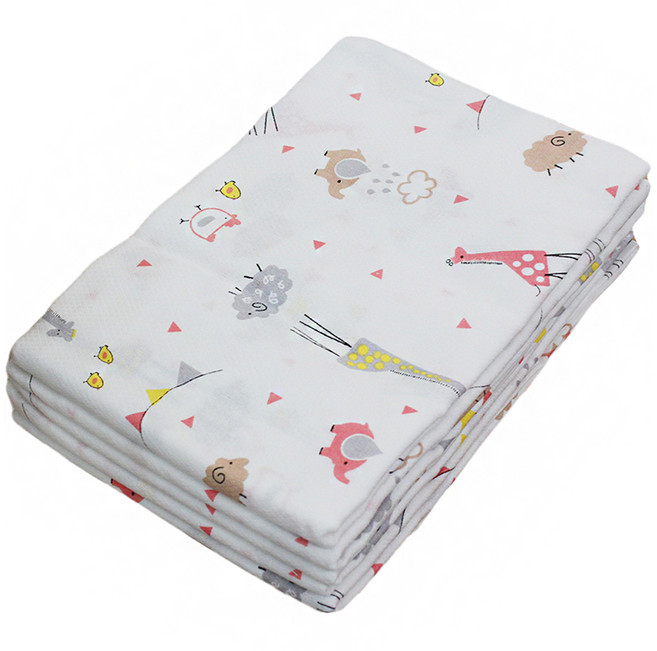 베이비스토리 유아용 웰빙 천기저귀 대형, 10개, 동물 오렌지