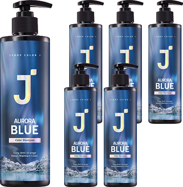 J'SOOP 護色洗髮乳 藍色, 6瓶, 380ml