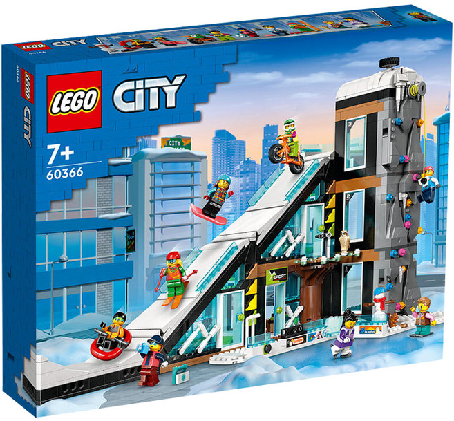 LEGO 樂高 60366 城市系列 滑雪和攀岩中心 Ski and Climbing Center, 1盒