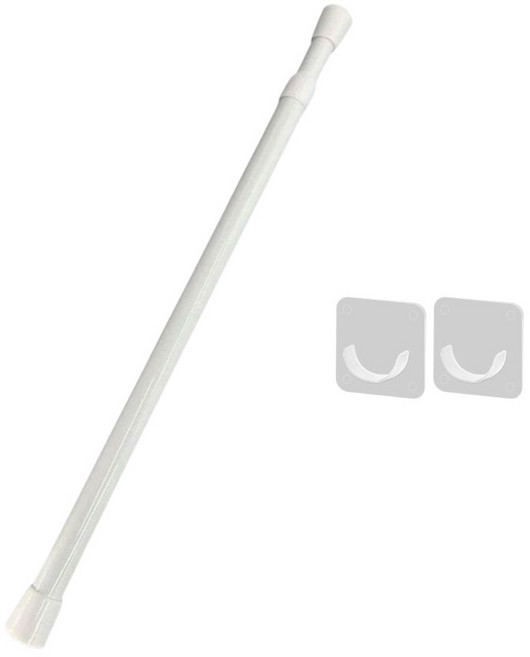 셀버던트 욕실 옷장 주방 다용도 틈새 압축봉 + 홀더 2p 세트 화이트