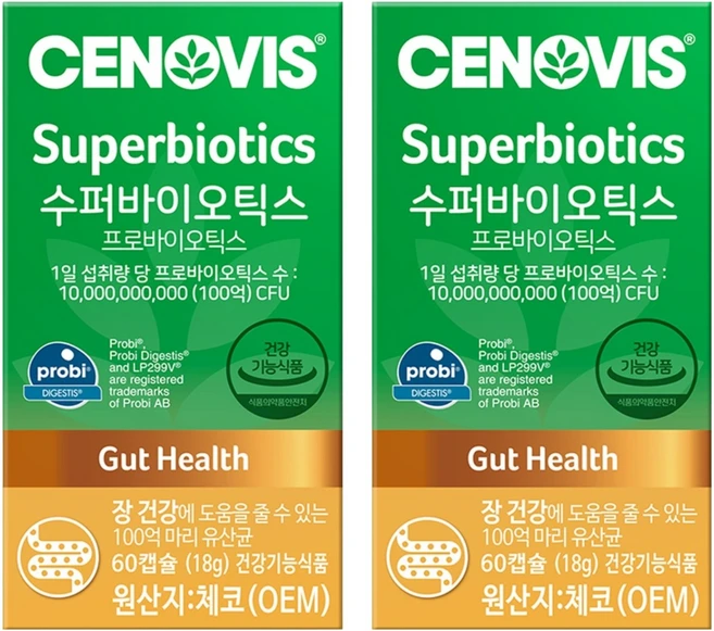 세노비스 수퍼바이오틱스 유산균, 60정, 2개 - 쿠팡