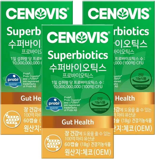 세노비스 수퍼바이오틱스 유산균, 60정, 3개 - 쿠팡