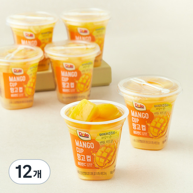 돌 후룻컵 망고컵, 198g, 1개입, 12개