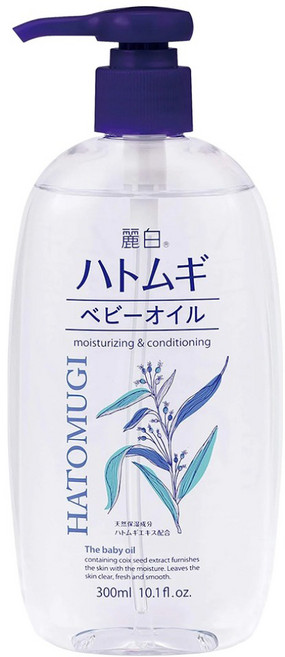 KUMANO 熊野油脂 麗白 油脂薏仁嬰兒油 適用嬰兒孩童, 300ml, 1罐
