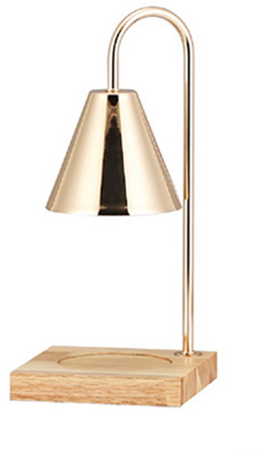 歐風融蠟燈 15*15*33公分 35W 110V, 實木 + 金色燈罩