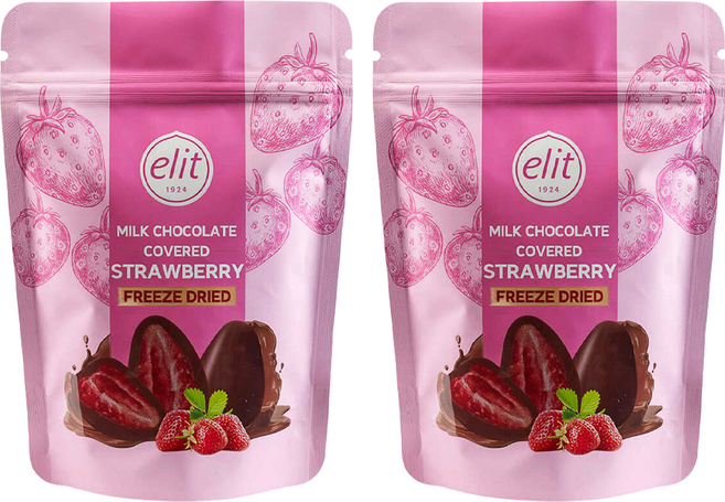 elit 밀크 초콜릿 커버드 스트로베리, 80g, 2개