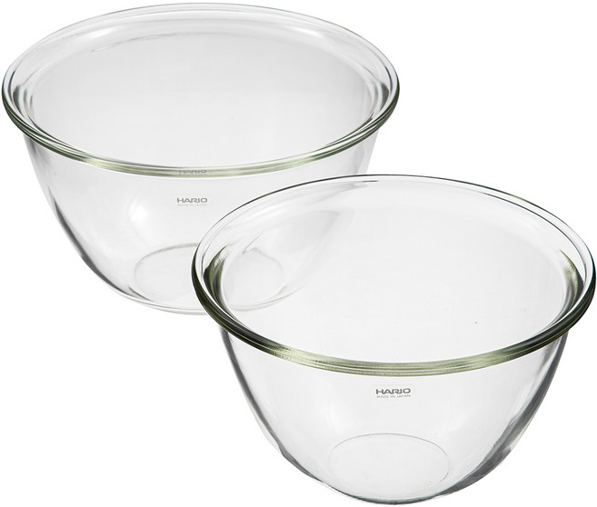 하리오 다용도 내열유리 믹싱볼 2종 세트, 1500ml(1P) + 2200ml(1P), 1세트