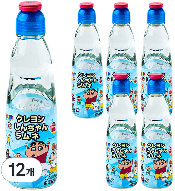 하타라무네 크레용 신짱 소다맛, 200ml, 12개