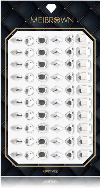 메이브라운 네일 앤 패디 네일스톤 도형혼합 S028, 1개, 크리스탈