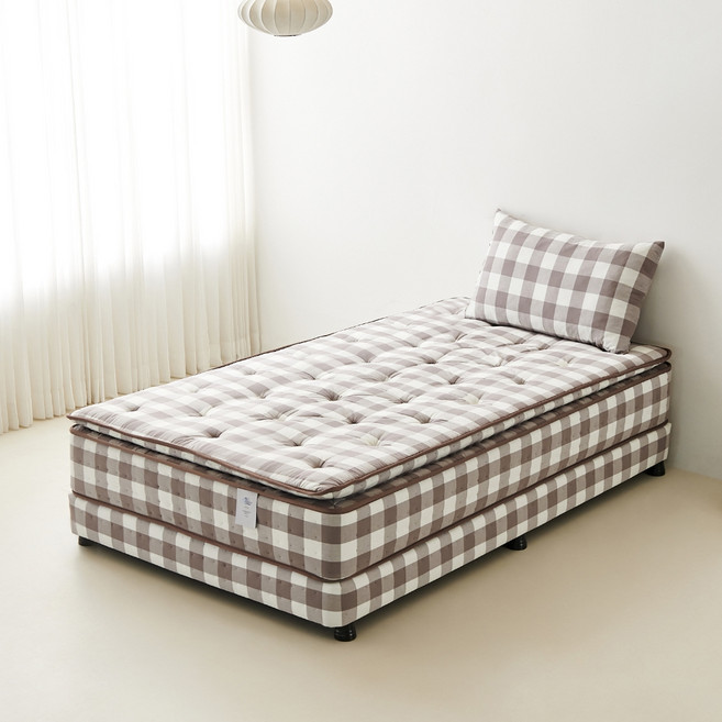 이노센트 헤븐 프리미엄 필로우탑 독립 포켓 매트리스 + 파운데이션 세트 방문설치, 어반그레이, 440mm