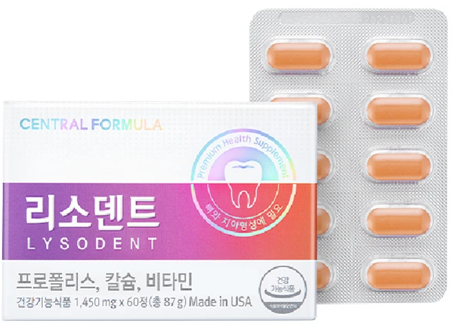 센트럴포뮬러 리소덴트, 60정, 1개 - 쿠팡