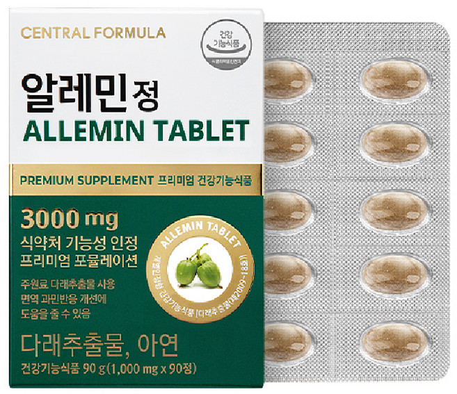센트럴포뮬러 알레민정, 1개, 90g