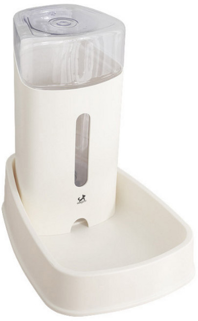 딩동펫 반려동물 모노톤 급수기 3.8L, 화이트, 1개