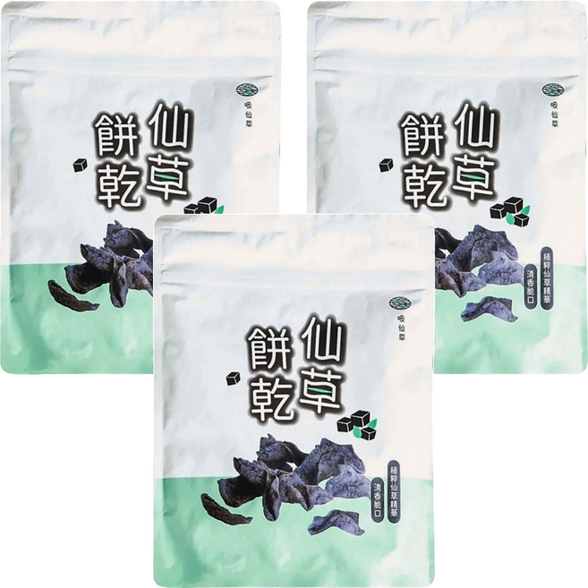 吸仙草 仙草豆腐餅乾, 3包, 150g