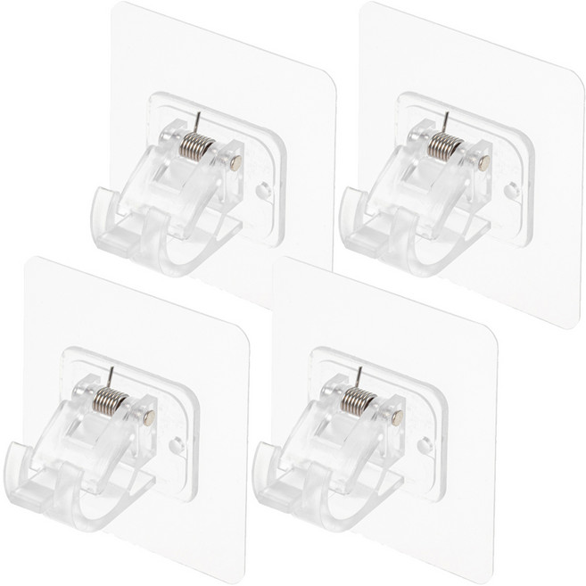 comet Home 黏著式伸縮桿托架 7.2 x 7.2cm, 透明色, 4個