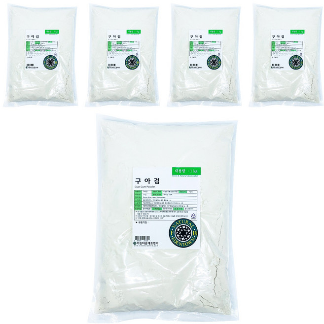 이든타운 구아검 분말, 1kg, 5개