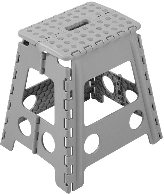 하비티 사각 휴대용 접이식 스툴 폴딩 의자 XL, 그레이, 1개