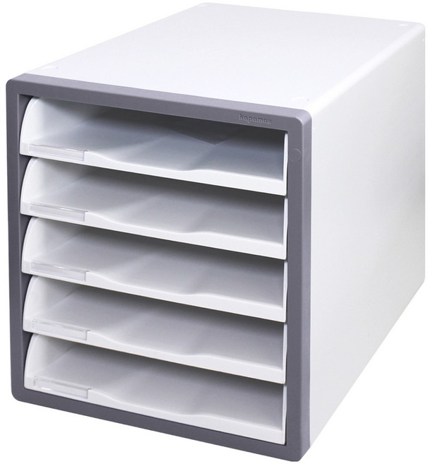 카파맥스 오픈형 서류함, 진회색, 5단