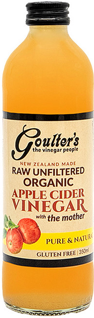 goulter's Vinegar 紐西蘭有機蘋果醋 未過濾, 350ml, 1瓶