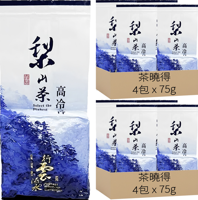 茶曉得 梨山比賽級冷韻烏龍茶葉, 75g, 4包, 2袋