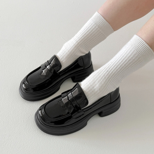 Aboutshoe 女款黑色便士樂福鞋 TSP1135