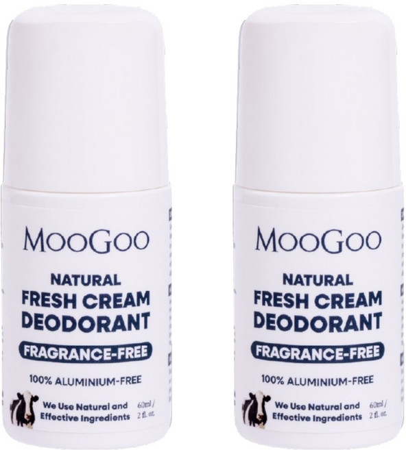 MOOGOO 天然草本體香劑 低敏無香, 60ml, 2瓶