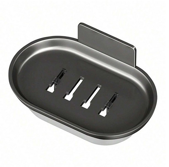 ILIFE 肥皂瀝水盒, 消光灰, 1個