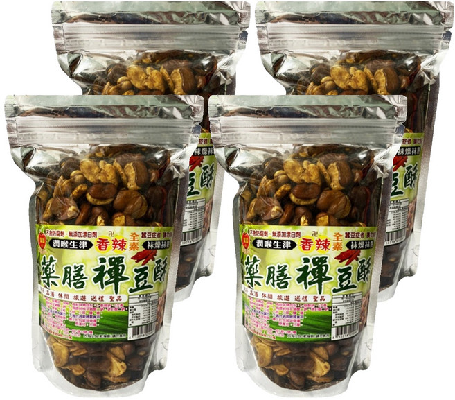皇品 禪豆酥 香辣, 340g, 4包