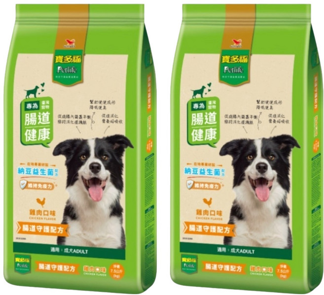 Petlife 寶多福 成犬專用 美食犬餐 乾飼料, 雞肉, 7.5kg, 2袋
