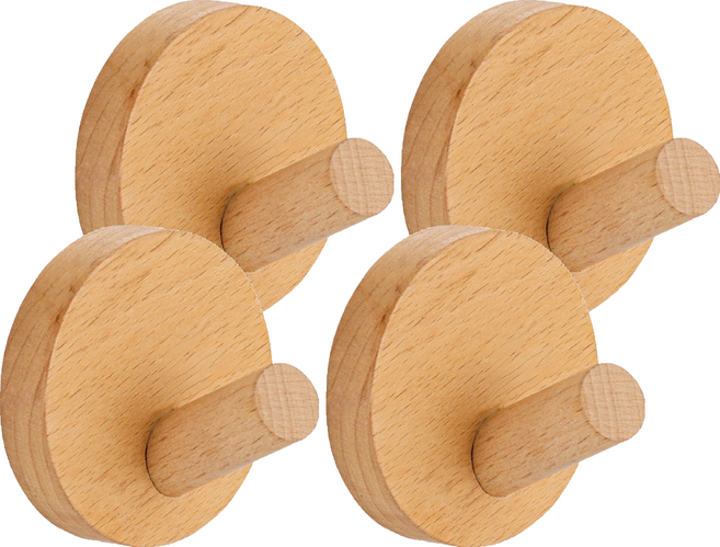 zozo life 原木掛勾 LV109-1, 櫸木, 4個