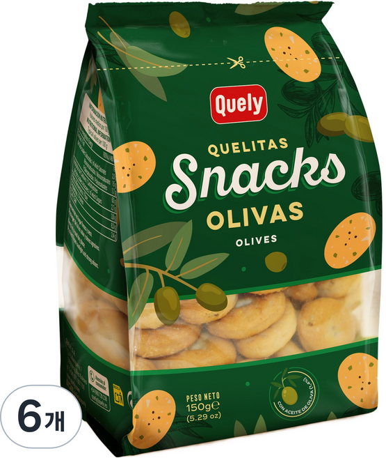 퀼리 올리브 스낵, 150g, 6개