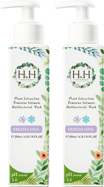 HH 草本新淨界 私密植萃抗菌潔淨露 沁涼蒼蘭, 200ml, 2瓶